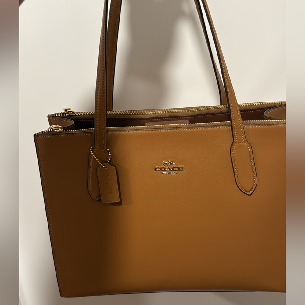 Coach Nina Tan Leather Tote Bag
